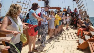 Activités de groupe pour les touristes d'Espagne, d'Italie et des États-Unis